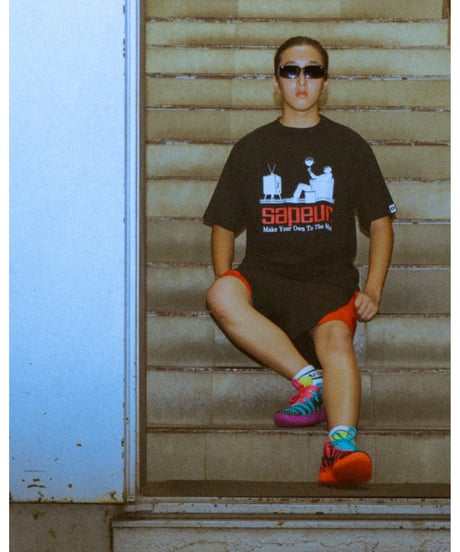 【A0026-268】■WATCHING THE GAME TEE■S/S TEE■ブラック