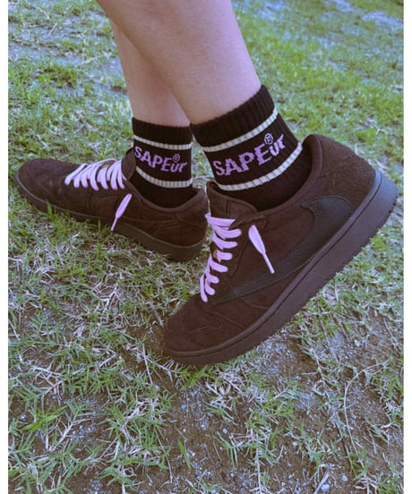 【A0026-182】■ANKLE SOCKS■ブラック/ピンク