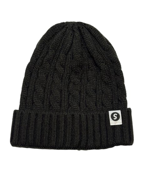 【A0026-342】CABLE KNIT CAP■ブラウン