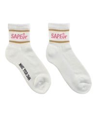 【A0026-181】■ANKLE SOCKS■ホワイト/ピンク