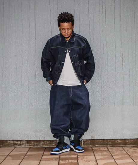 【A0026-260】■WOLF RIDERS DENIM PANTS■インディゴ