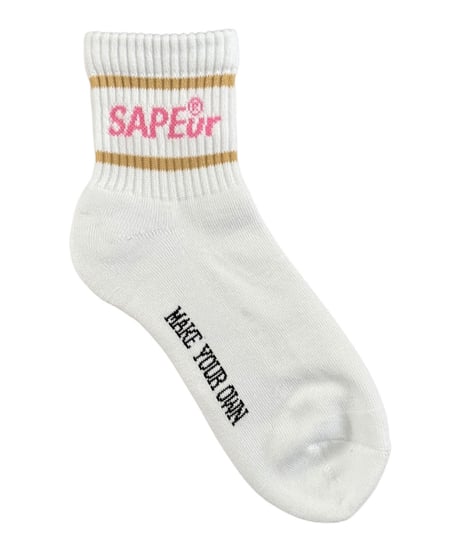 【A0026-181】■ANKLE SOCKS■ホワイト/ピンク