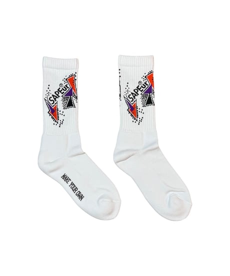【A0025-214】■GRAPHIC CREW■SOCKS■ホワイト