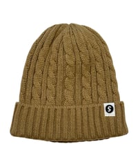【A0026-341】CABLE KNIT CAP■ベージュ