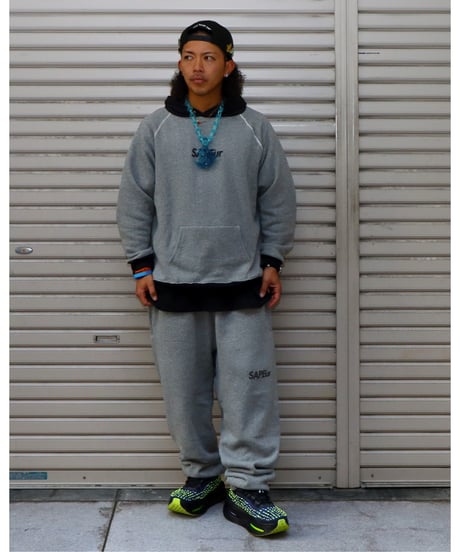 【A0026-337】■PULLOVER SWEAT HOODIE■霜降りグレー
