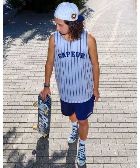 【A0026-239】 ■RV DRY BASIC TANK ■ネイビー/ストライプ