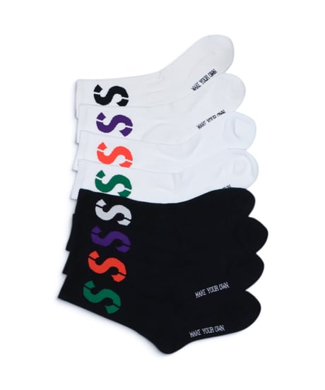 【A0026-191】■CREW SOCKS ORANGE■S LOGO■ホワイト