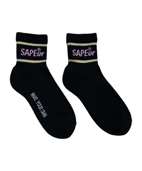 【A0026-182】■ANKLE SOCKS■ブラック/ピンク