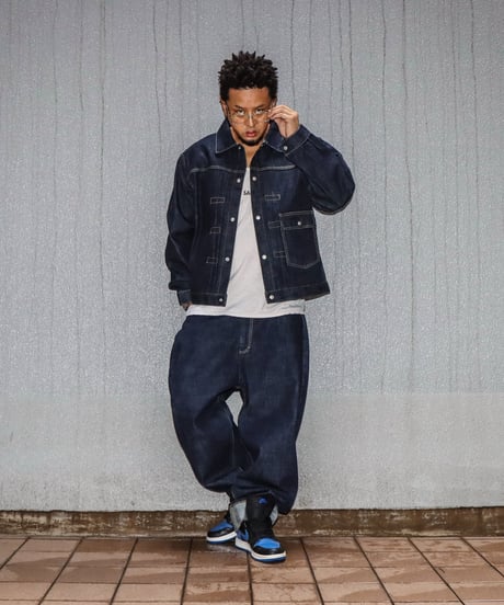 【A0026-260】■WOLF RIDERS DENIM PANTS■インディゴ