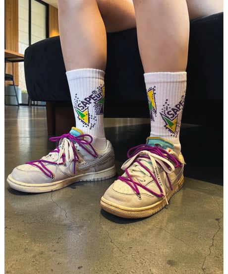 【A0025-215】■GRAPHIC CREW■SOCKS■ホワイト