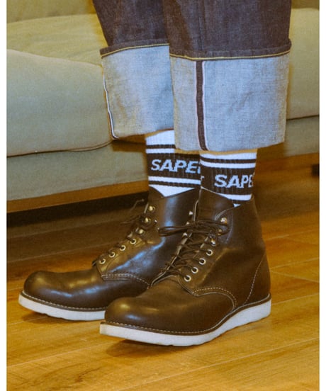 【A0026-183】■DOUBLE LINE CREW SOCKS■ホワイト