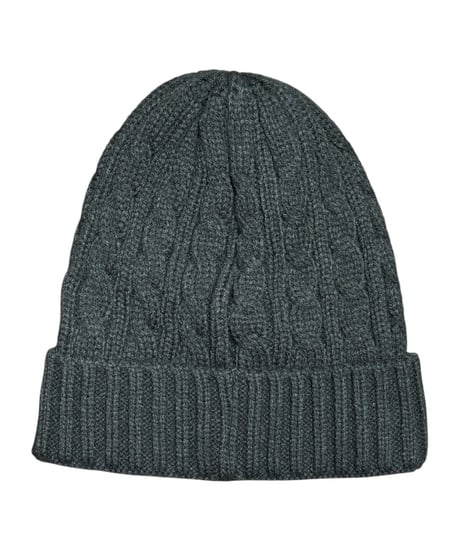 【A0026-325】CABLE KNIT CAP■チャコール