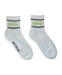 【A0026-179】■ANKLE SOCKS■ホワイト/ライム