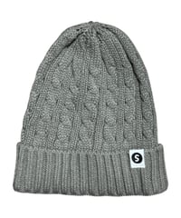 【A0026-326】CABLE KNIT CAP■ライトグレー