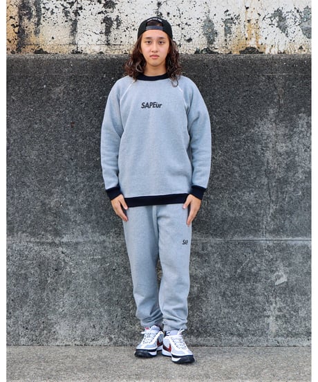 【A0026-338】■CREWNECK SWEAT■霜降りグレー