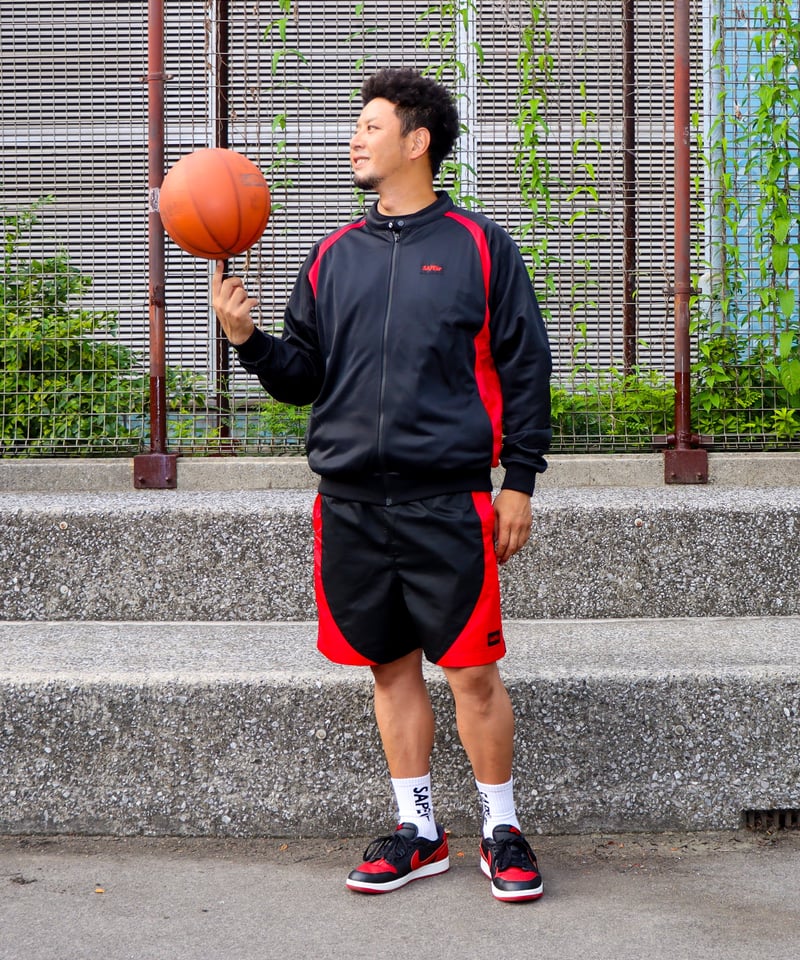 A0026-003】□TRACK TOP□トラックジャケット□ブラック/レッド | SAPEur