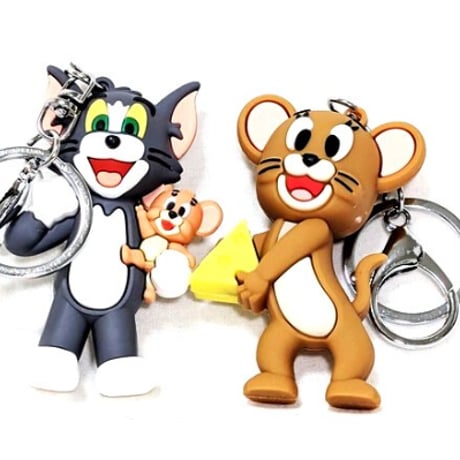 トムとジェリー　立体ラバーキーチェーン♪【Tom & Jerry】