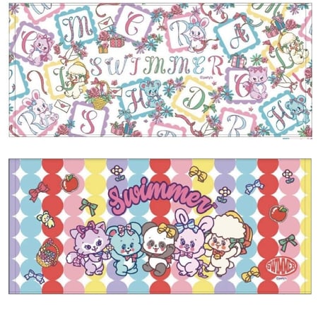 スイマー　両面プリントフェイスタオル　【SWIMMER】