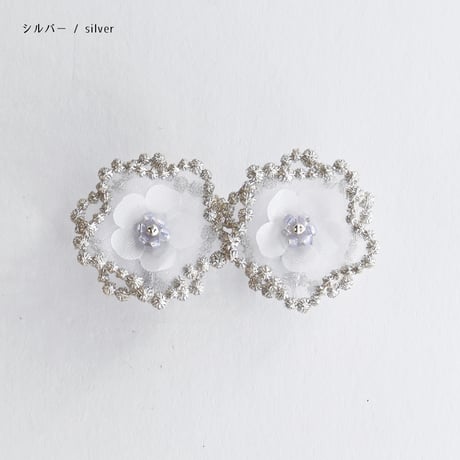BUBBLE FLORAL PIERCE / EARRING (BASIC)