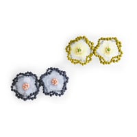 BUBBLE FLORAL PIERCE / EARRING (COLOR)