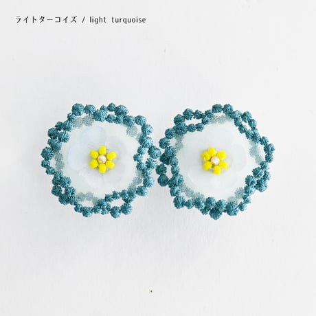 BUBBLE FLORAL PIERCE / EARRING (COLOR)