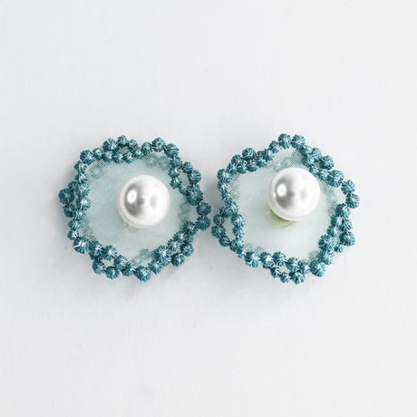 BUBBLE FLORAL PIERCE / EARRING (COLOR)