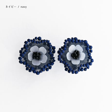BUBBLE FLORAL PIERCE / EARRING (BASIC)