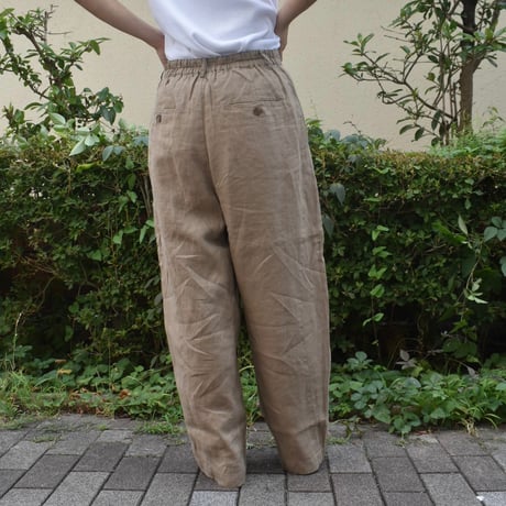 doux bleu リネンカーブパンツ