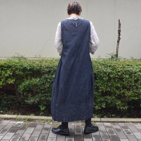 nous rendent heureux 6オンスデニムノースリバルーンワンピース