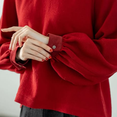 YARRA　WOOL100ガーゼブラウス