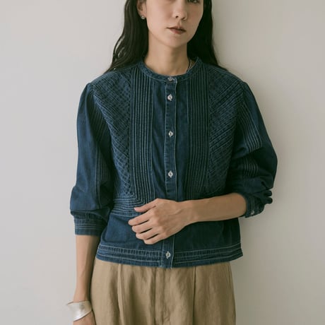 doux bleu ピンタックステッチ