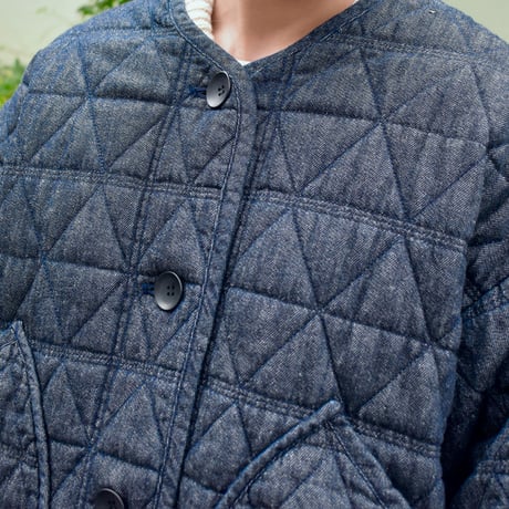 tumugu コットンリネンデニムジャケット