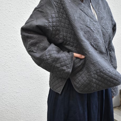 doux bleu　INIDIAキルト刺繍ジャケット