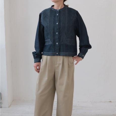 doux bleu ピンタックステッチ