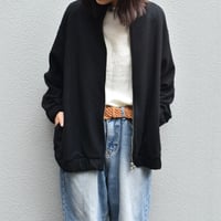 UNIVERSAL TISSU ウール圧縮ジップアップブルゾン