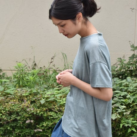 Hands of creation ラミー天竺ハーフショルダーTシャツ