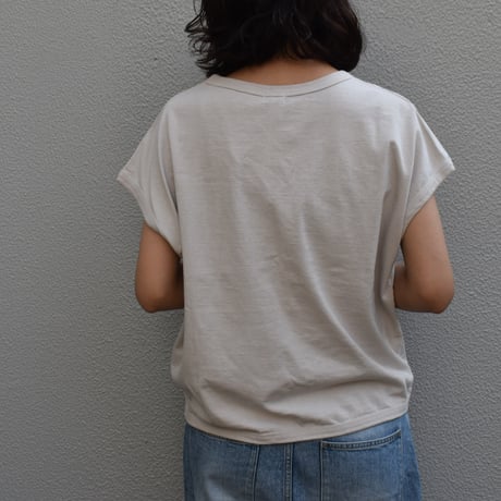 DAYS 天竺 布帛切り替えフレンチベスト