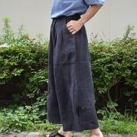 nous rendent heureux リネン裾タックコクーンサーカスパンツ