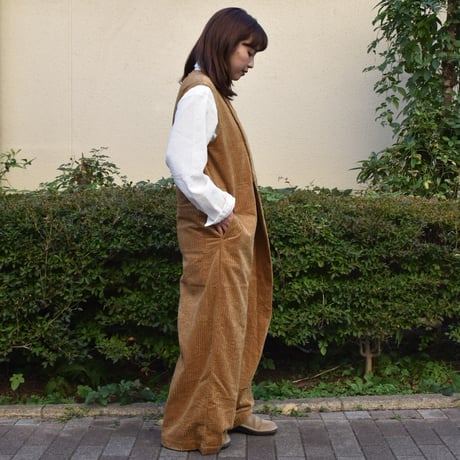 UNIVERSAL TISSU 親子コーデュロイラップサロペット