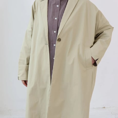 doux bleu　コットンナイロンワイドチェスターコート