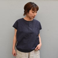 DAYS 天竺 布帛切り替えフレンチベスト