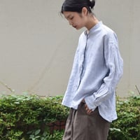 Hands of creation リネンストライプシンプルシャツ