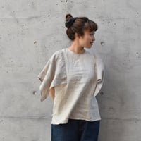 asabito リネンハンキースリーブシャツ