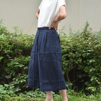 nous rendent heureux リネンキュロットパンツ