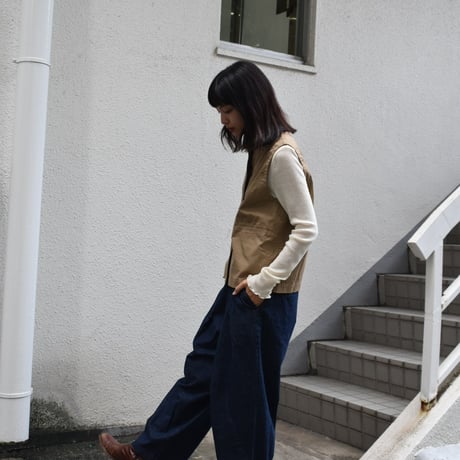 TISSU 綿麻コクーンタックパンツ