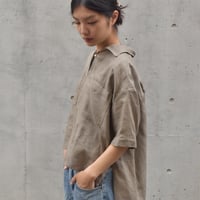 doux bleu シアーラミースキッパーブラウス