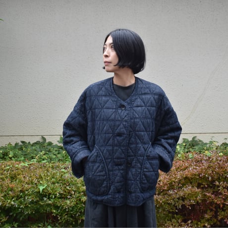 tumugu コットンリネンデニムジャケット