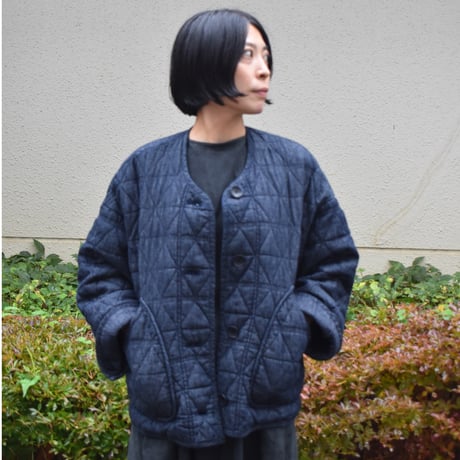 tumugu コットンリネンデニムジャケット