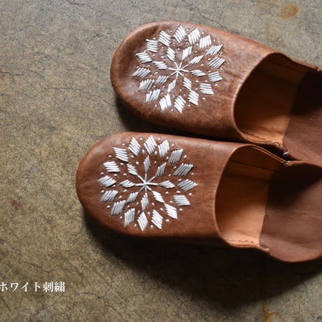 モロッコ バブーシュ 刺繍 レディース