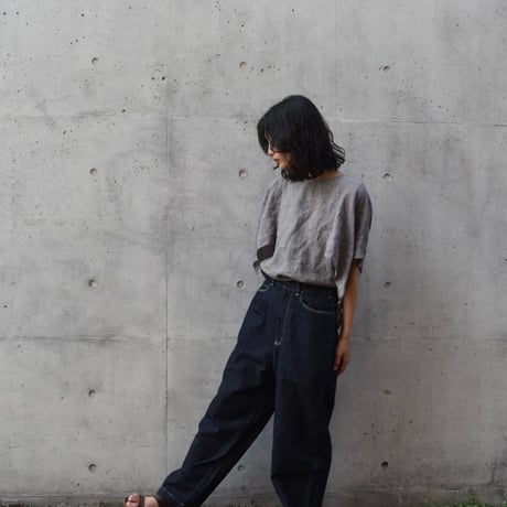 asabito リネンハンキースリーブシャツ